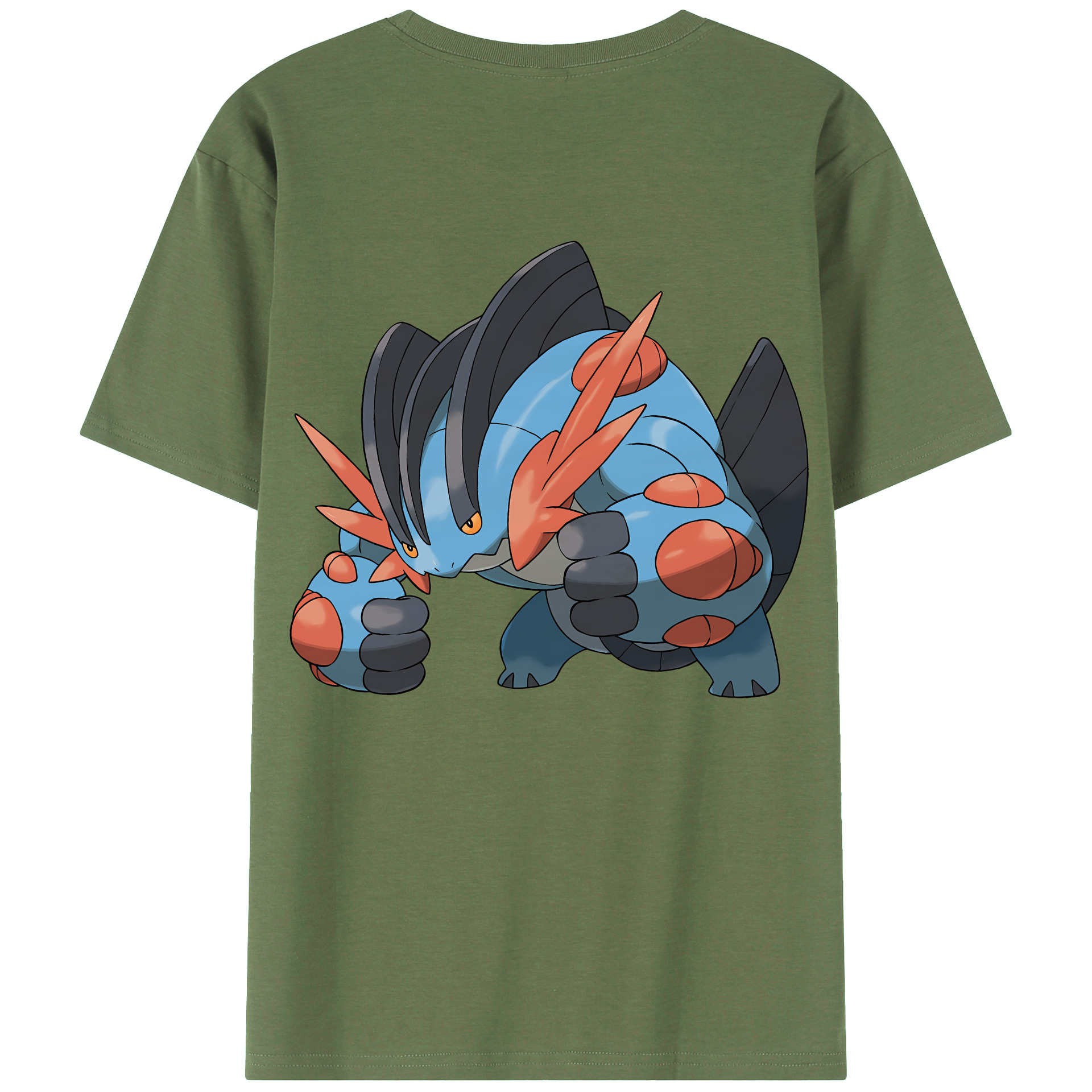 （画像用） ポケットモンスター Pokémon 綿100％ メンズ半袖Tシャツ（バックプリント） 通気性